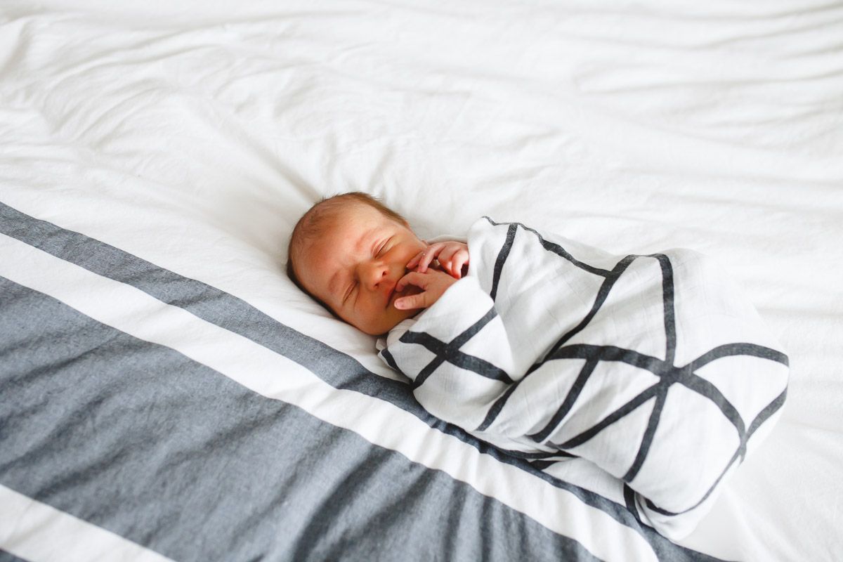 newborn baby boy in Winnipeg modern home lifestyle session